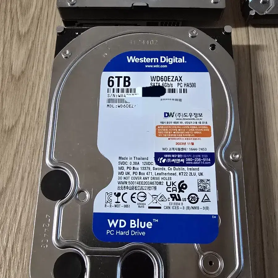 WD WD60EZAX BLUE 6TB 3.5 HDD 8만원