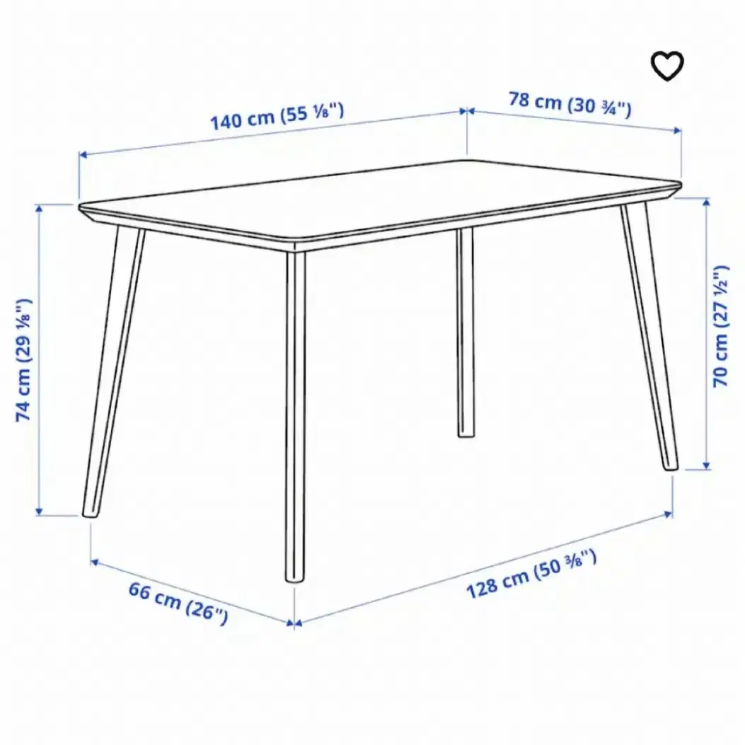 이케아 리사보 테이블 책상 식탁