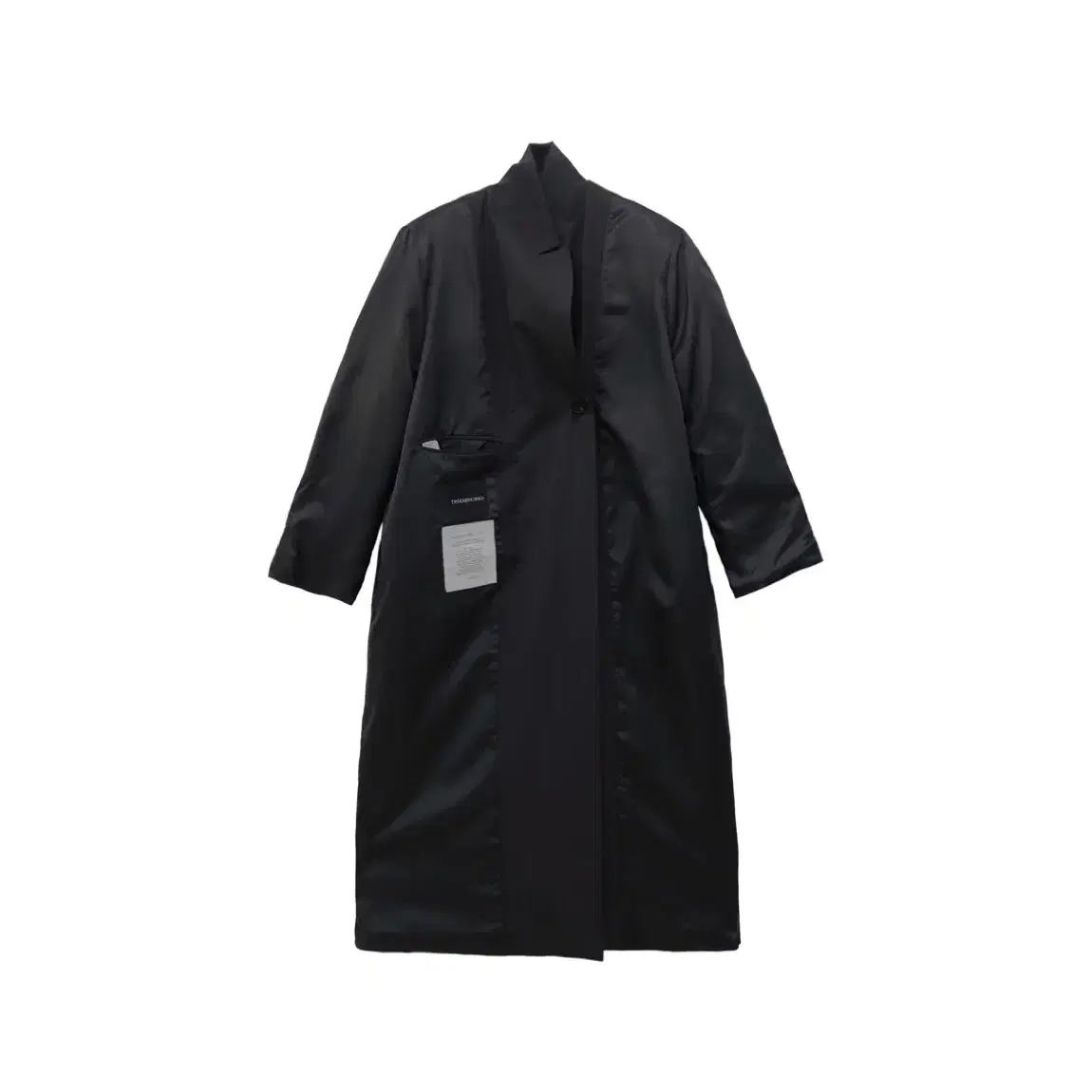 트리밍버드 Peaked Lapel Maxi Coat Charcoal