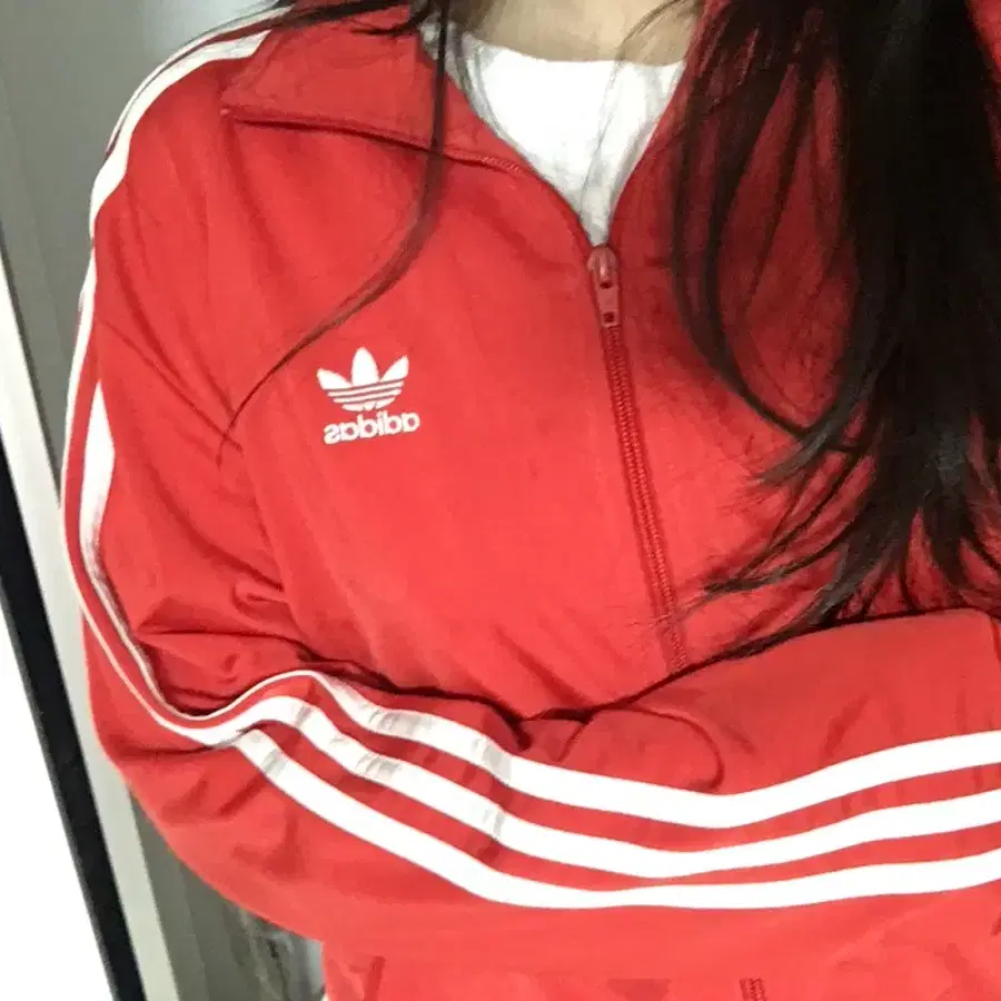 ADIDAS 아디다스 파이어버드 트랙탑 레드