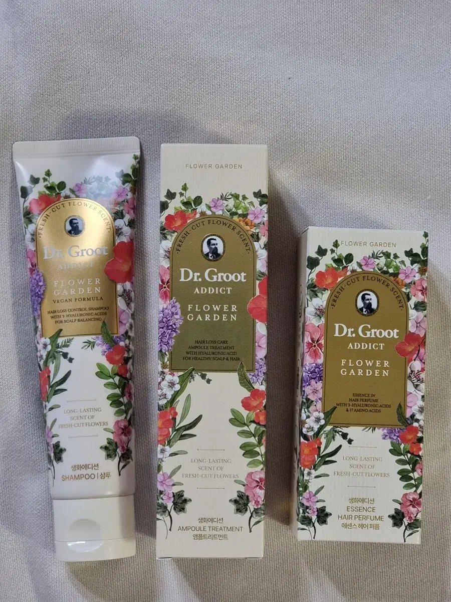 New Product) Dr. Groom's Flower Edition Set Shampoo + Treatment + Essence Hair Perfume