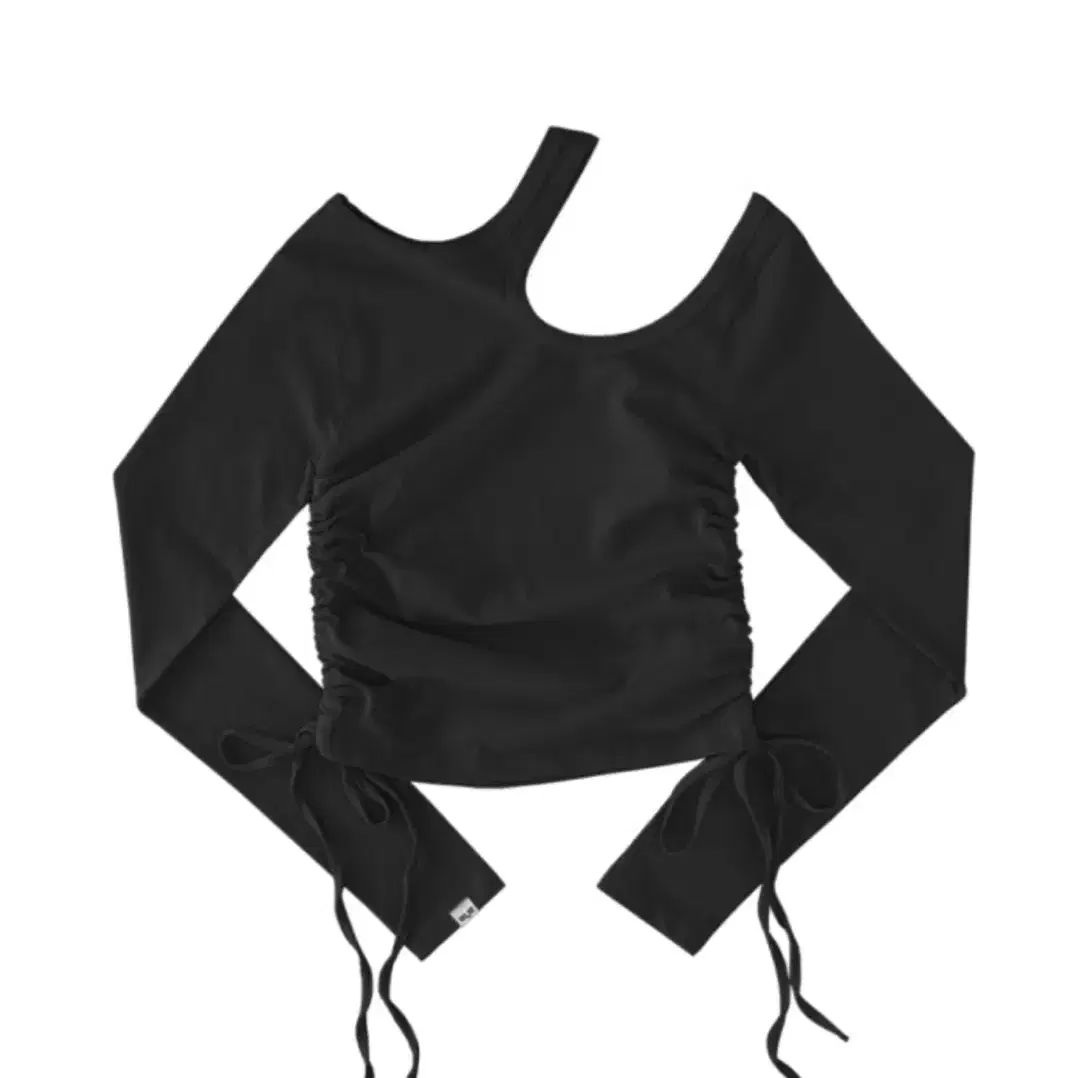 as"on Cut-out shirring T (Black)