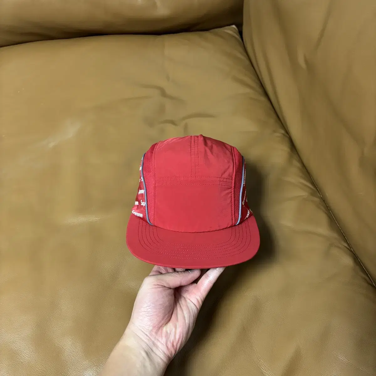 Supreme 슈프림 레드 캠프캡 모자 (Side Logo Red)