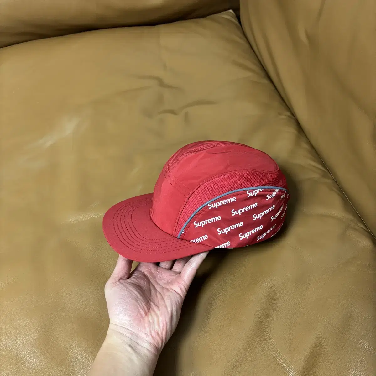 Supreme 슈프림 레드 캠프캡 모자 (Side Logo Red)