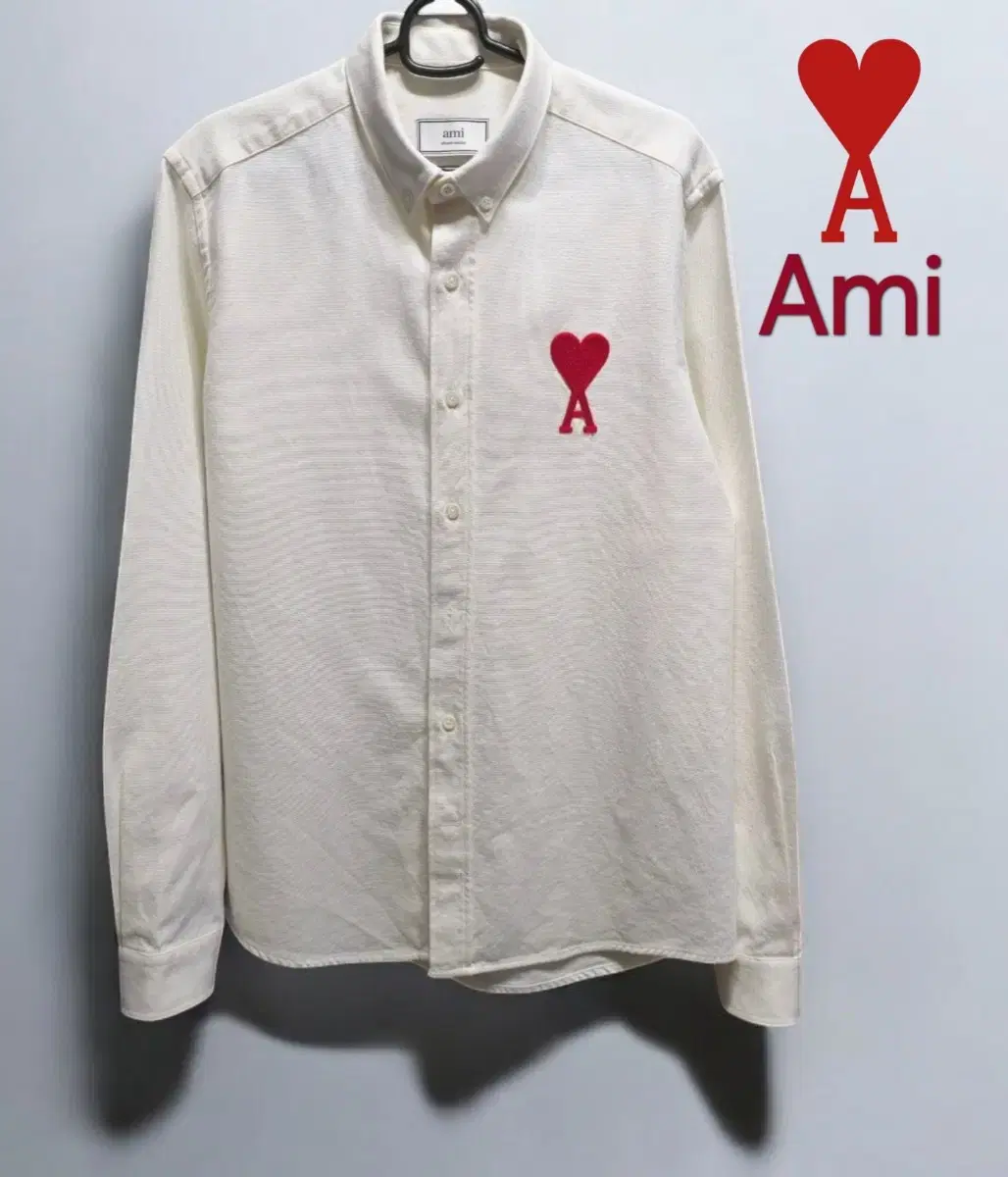 아미 ami 빅하트 로고 셔츠 40 size