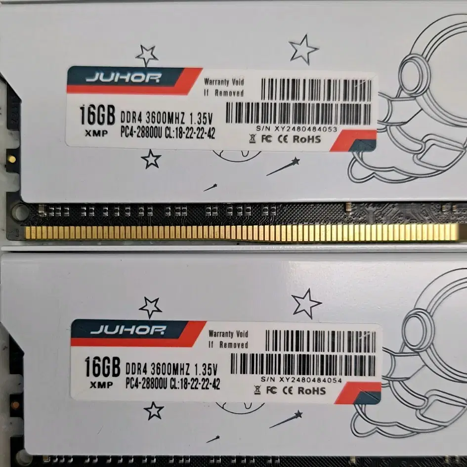 JUHOR DDR4 32GB XMP 2.0 3600MHz (삼성모듈)