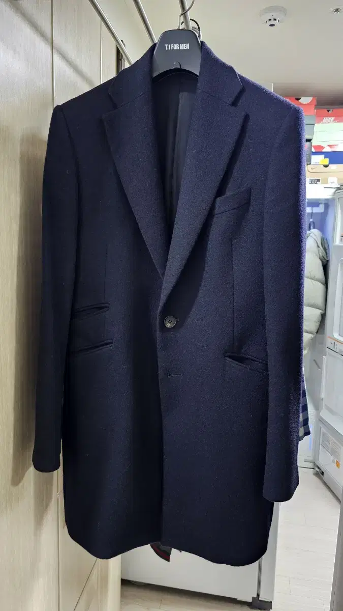 Tie Foreman Cashmere 100 Dark Navy Coat 95