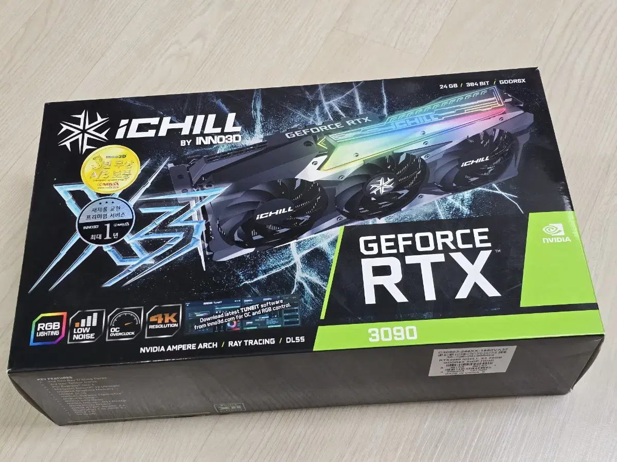 INNO3D iChiLL 지포스 RTX 3090 D6X 24GB X3