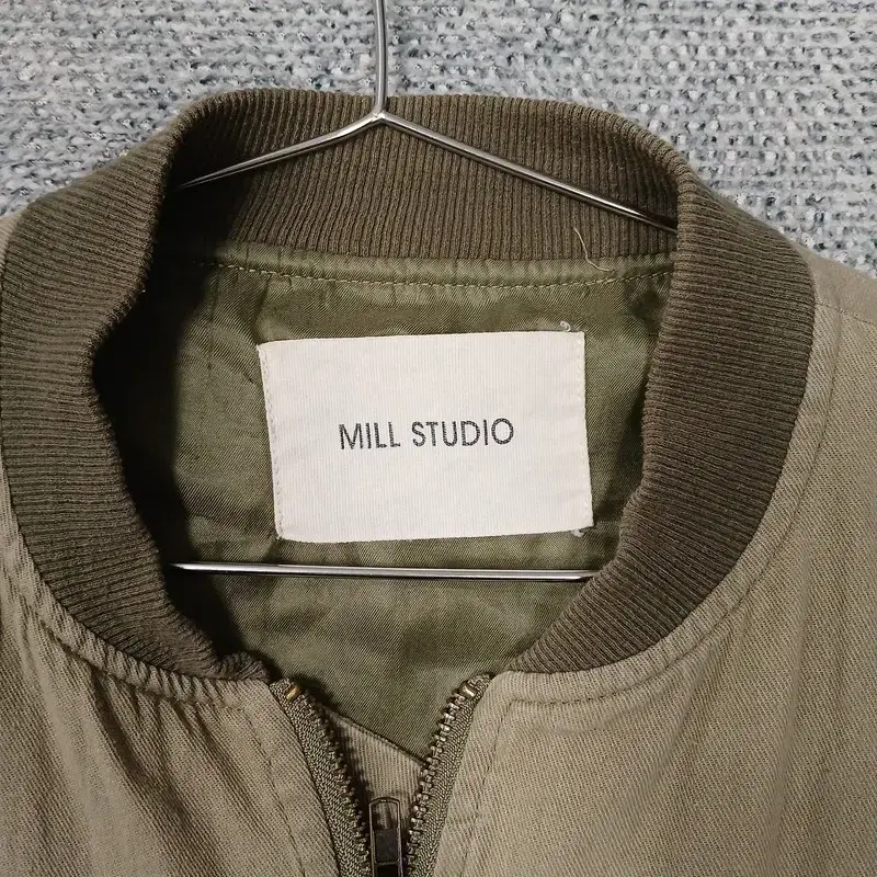 MILL STUDIO 여성 캐주얼 빅포켓 롱 블루종 자켓 FREE