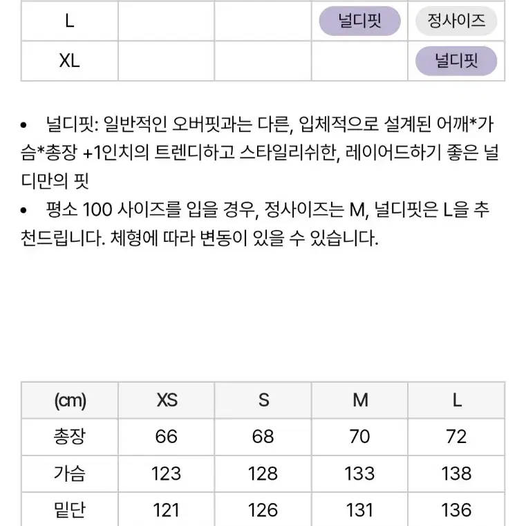 널디 다운 숏패딩 S사이즈 라이트 퍼플