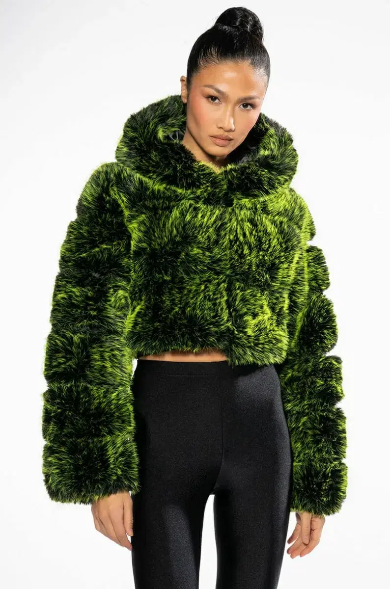 Azalea Wang 3d faux fur 빈티지 퍼 자켓