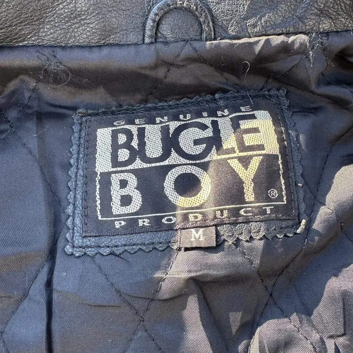 [M~L] 빈티지 Bugle Boy 싱글 레더 자켓