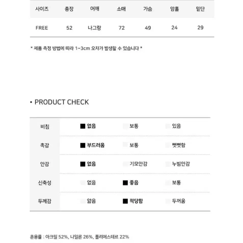 모디무드 라포미잘록핏 라벨 나그랑 가디건 블랙