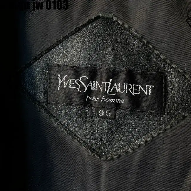 95 YSL VEST 입생로랑 가죽 조끼