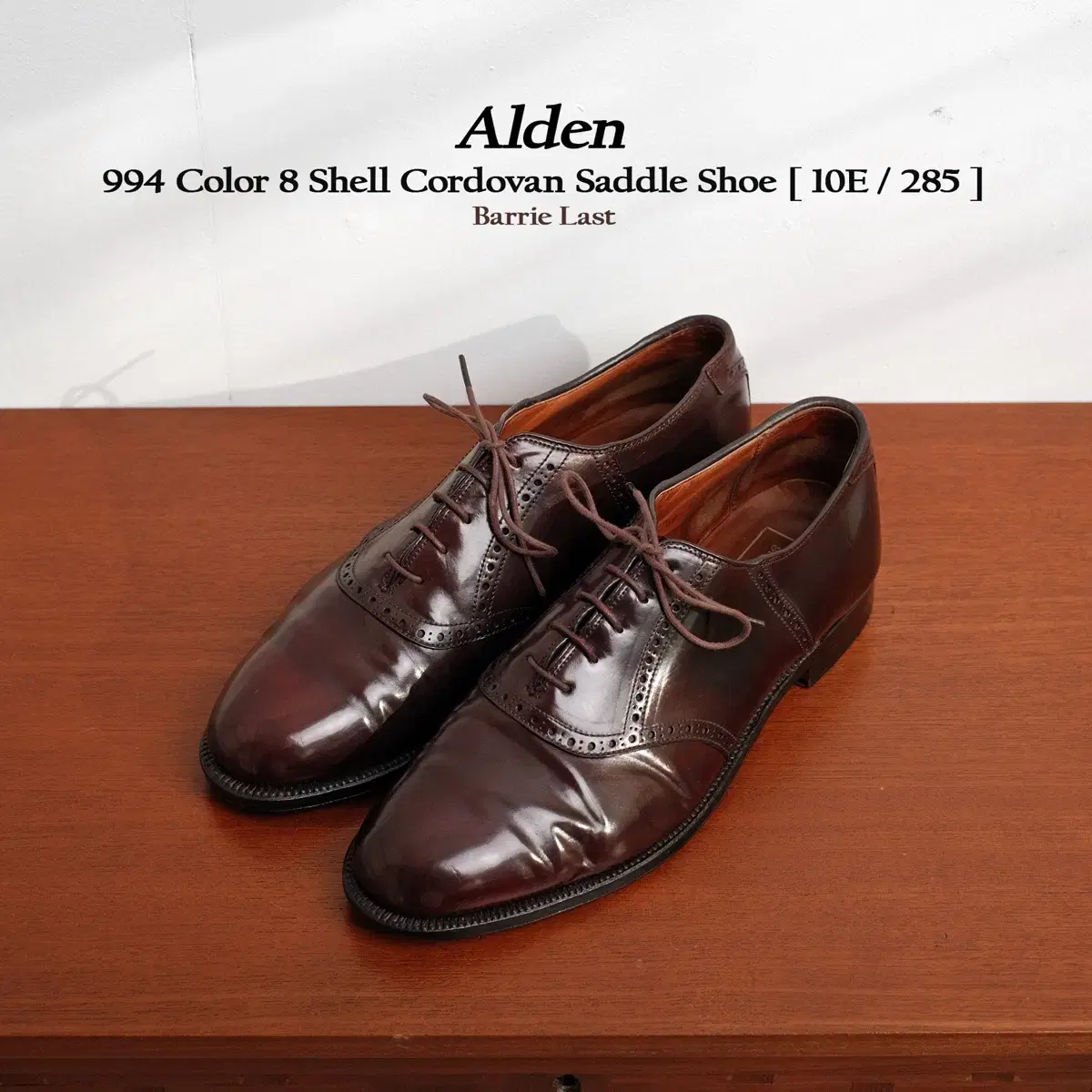 ALDEN | 알든 Alden 994 10E (size 285) Burgundy Codovan