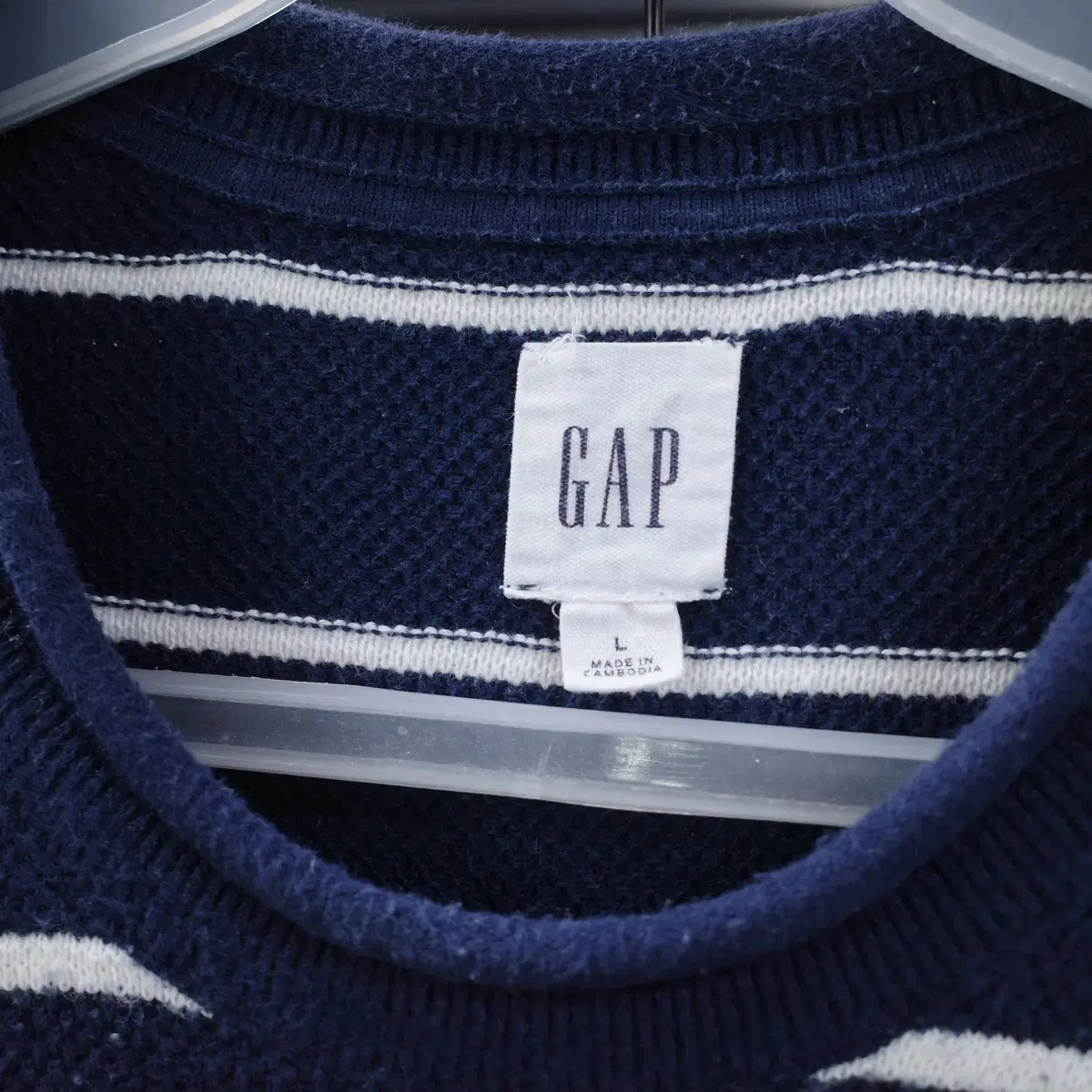 GAP 스트라이프 코튼 니트