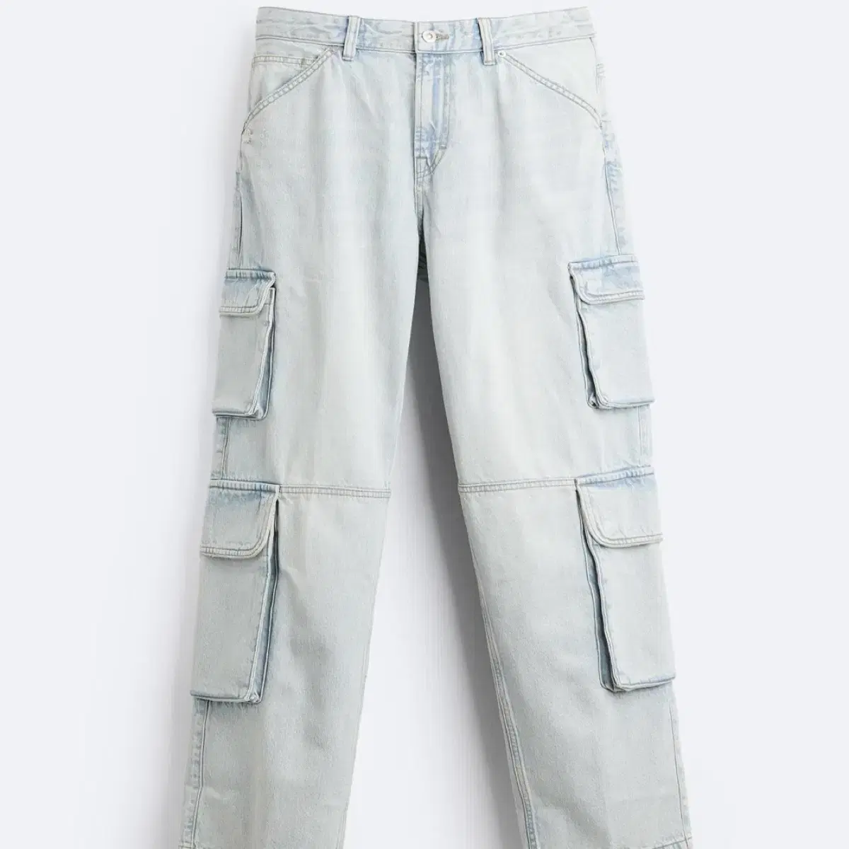 (NEW) Zara Pocket Utility Jean Denim Cargo Pants 32