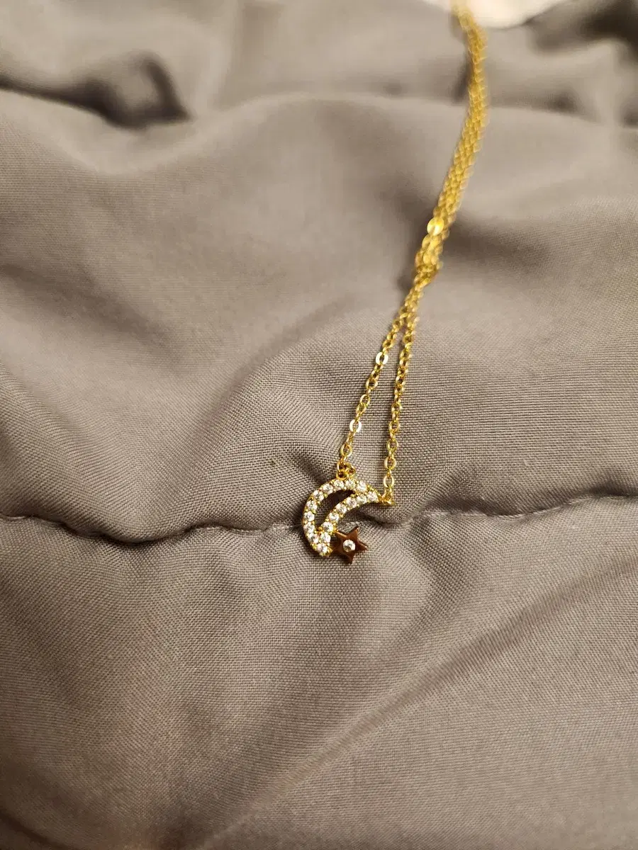 Vintage Moonburst Gold Necklace