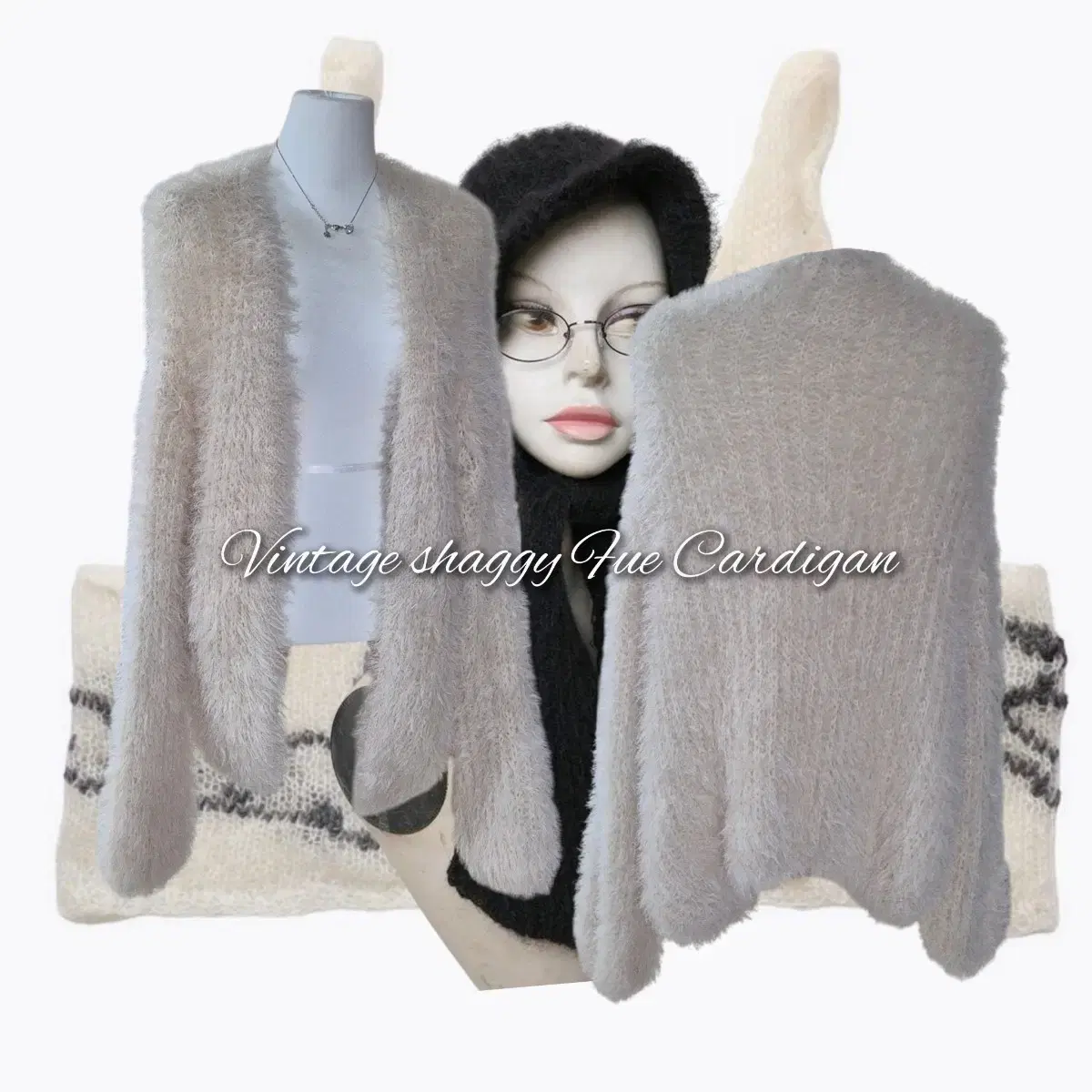 Vintage shaggy Fur Cardigan