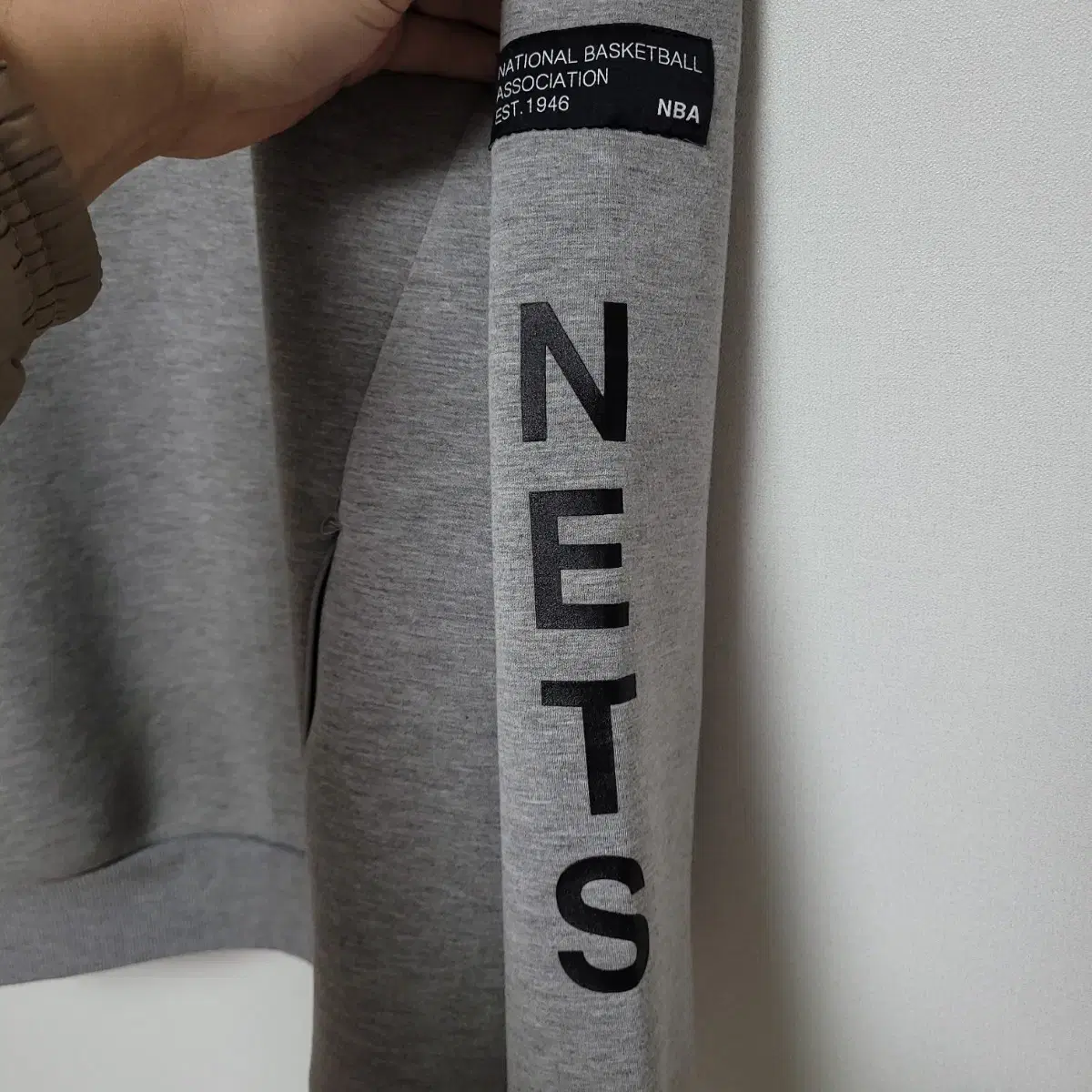 (XL) NBA 엔비에이 맨투맨 그레이 NETS 긴팔