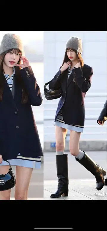 블랙 슬림핏 롱부츠 (장원영과 같은 모델)