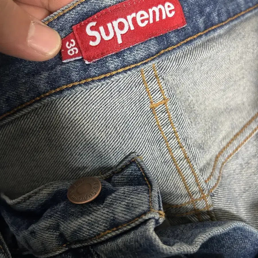 Supreme Distressed 슈프림 루즈핏 셀비지 36 ss시즌