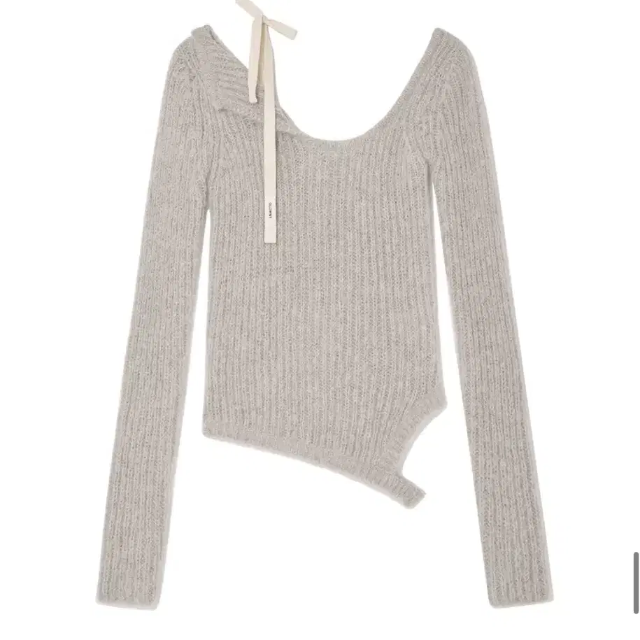 글로니 ISA ASYMMETRICAL KNIT TOP (GRAY)