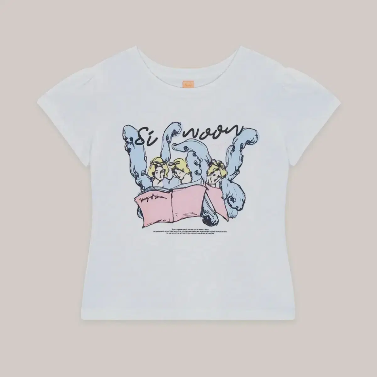 시눈 Sinoon Angel Puff T-Shirt (White)