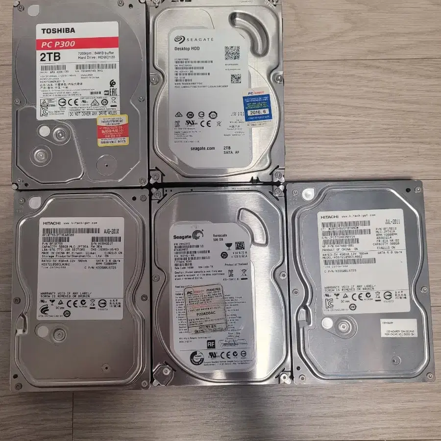 컴퓨터 저장장치 HDD 총 5.5TB