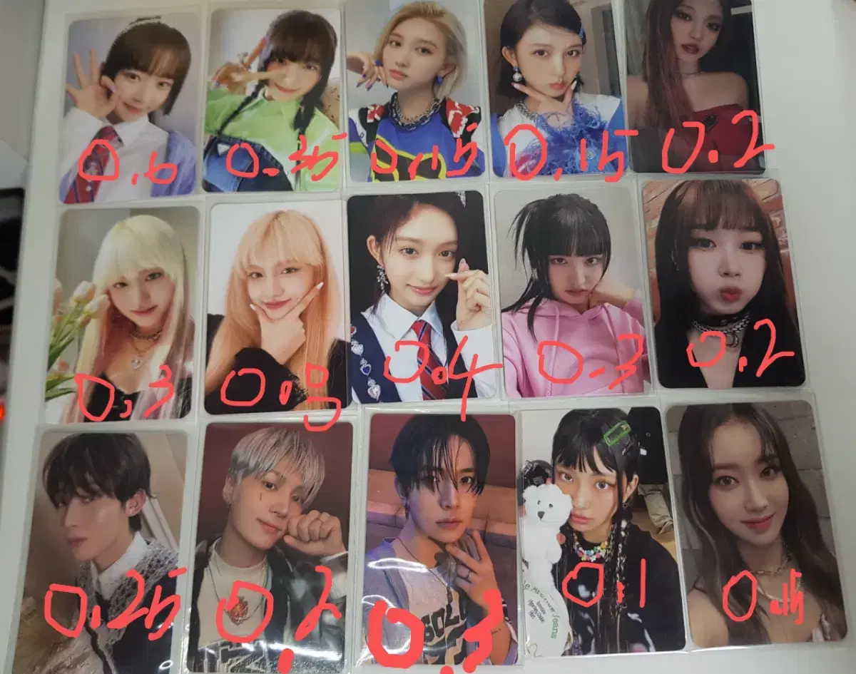 Quick sale!!)엔하이픈,에스파,스테이씨,뉴진스,아이브 photocard 팔아요