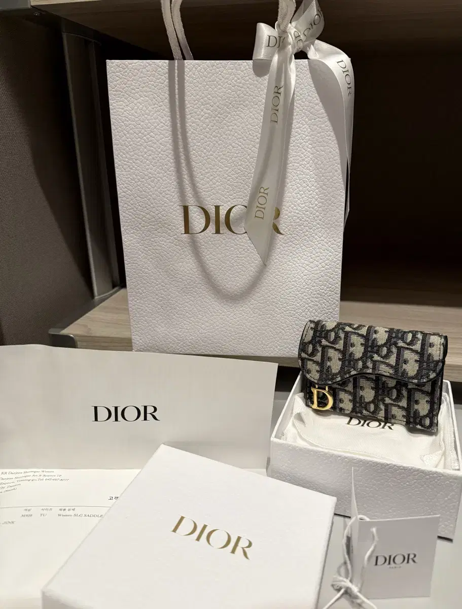 Dior Oblique Saddle Card Holder