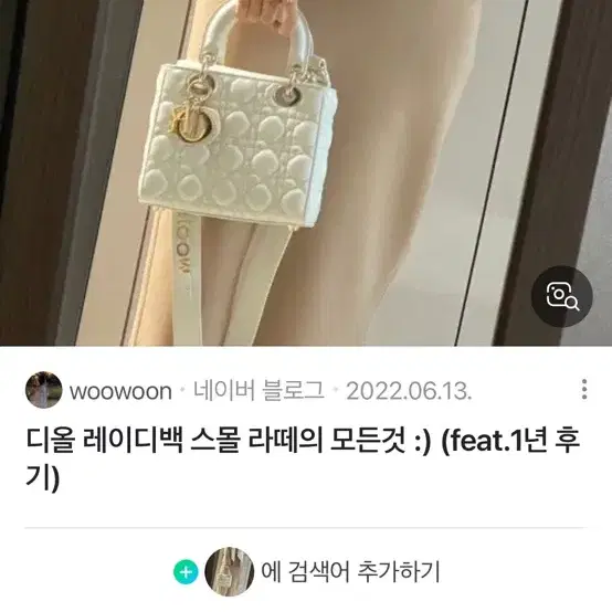 디올 레이디백 스몰 라떼