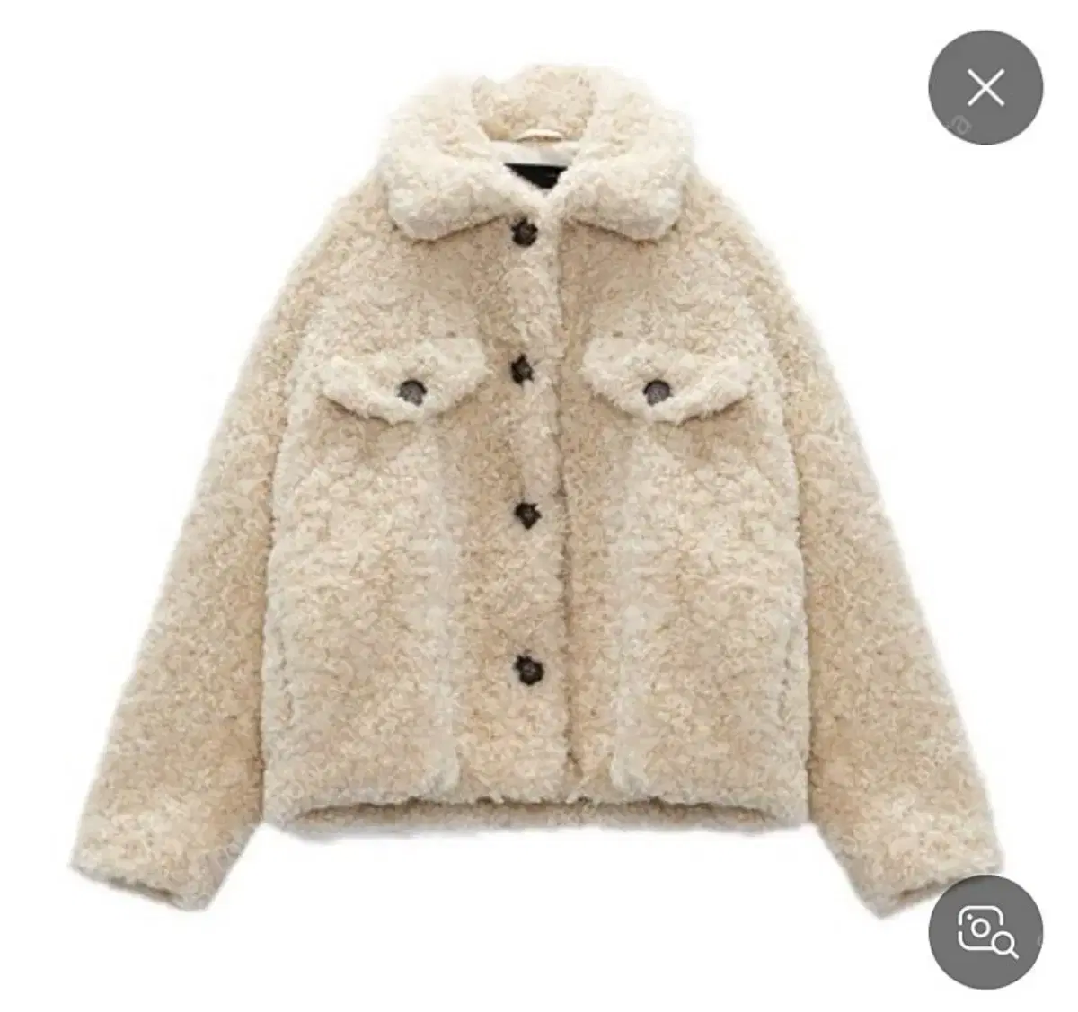 Zara Fur Jacket Poggle han sohee Shearling Overshirt M