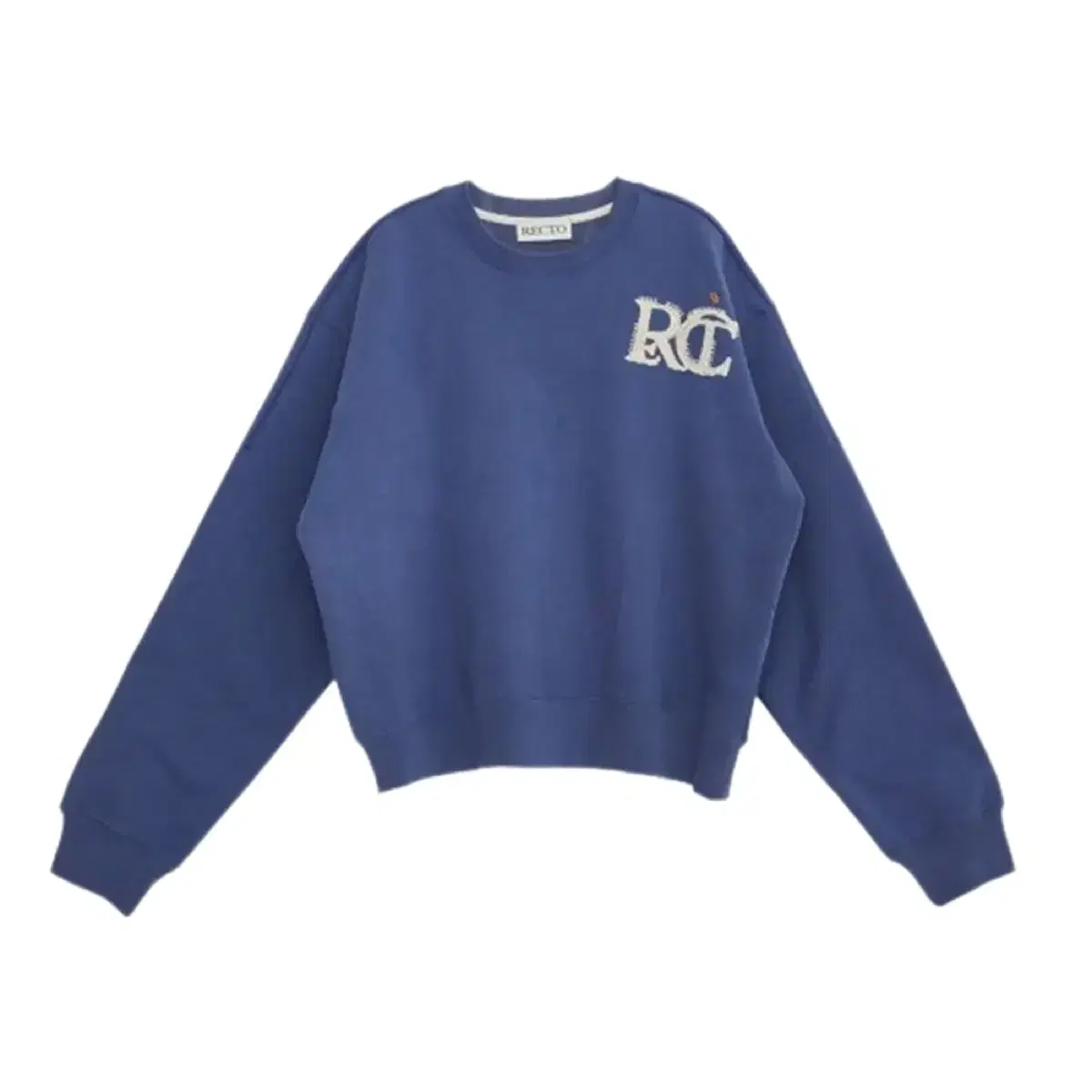 렉토 자수 빈티지 맨투맨 스모크 블루 recto sweatshirt