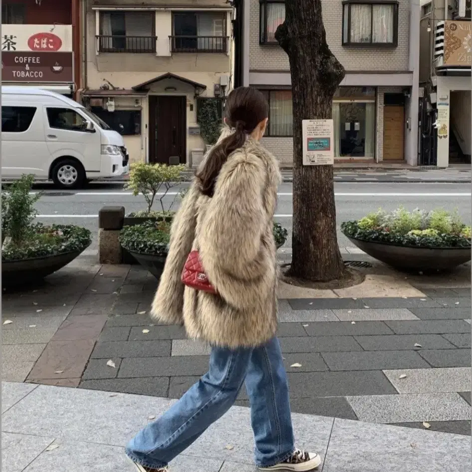 온무드 퍼자켓 have mix fur jacket