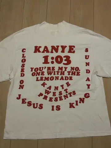 KANYE 1 :03 Jesus is King 티셔츠