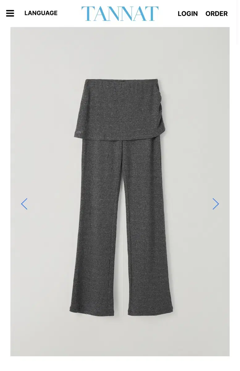 타낫 T/T Tawa shirring wrap pants (gray)