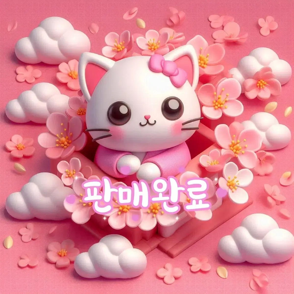 헬로키티 플로키 인형 키링