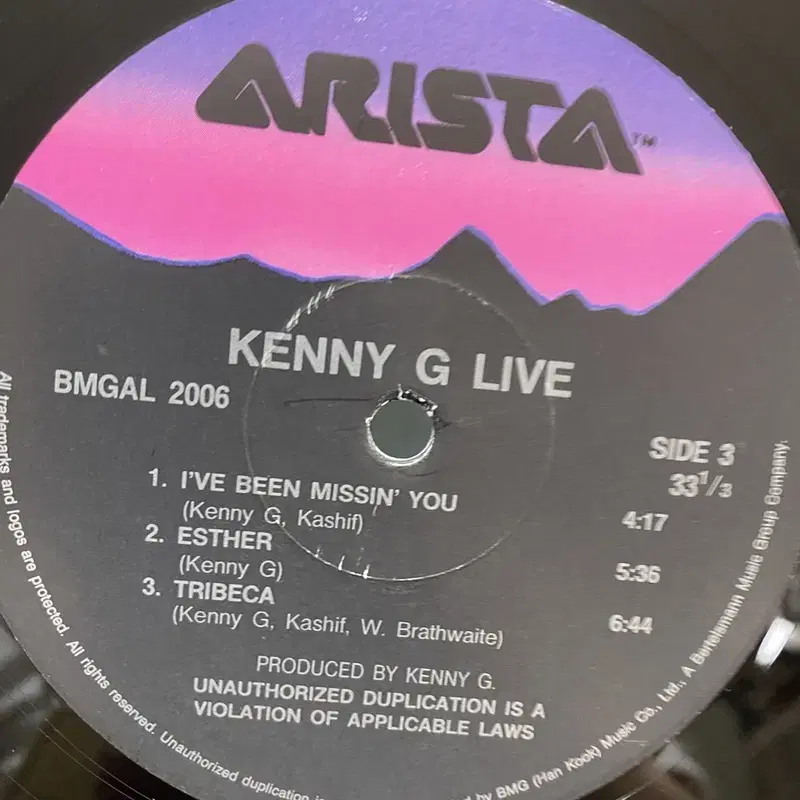 KENNY G LIVE LP / AA7078