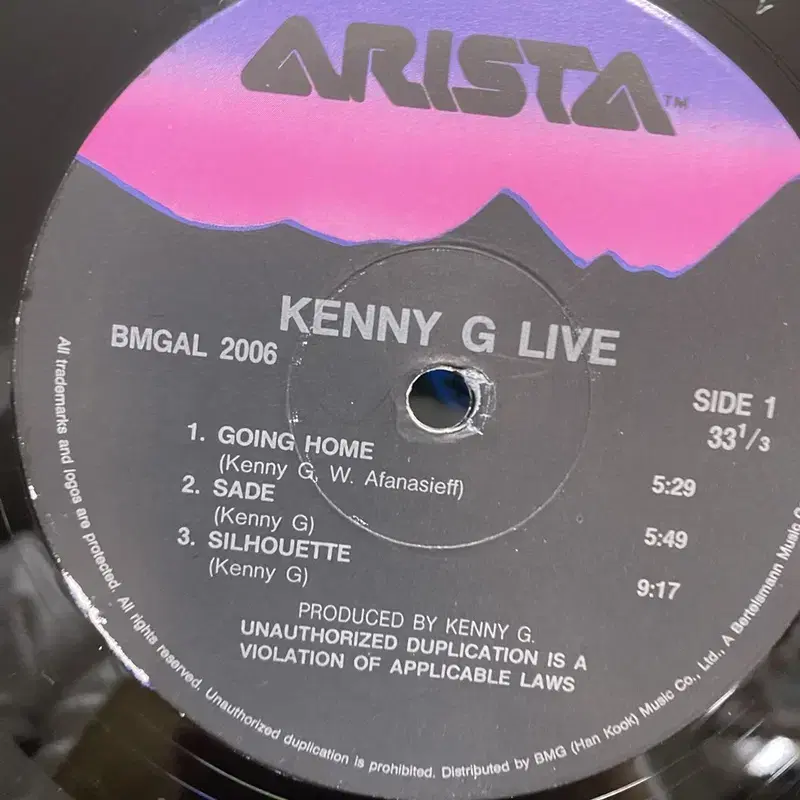 KENNY G LIVE LP / AA7078