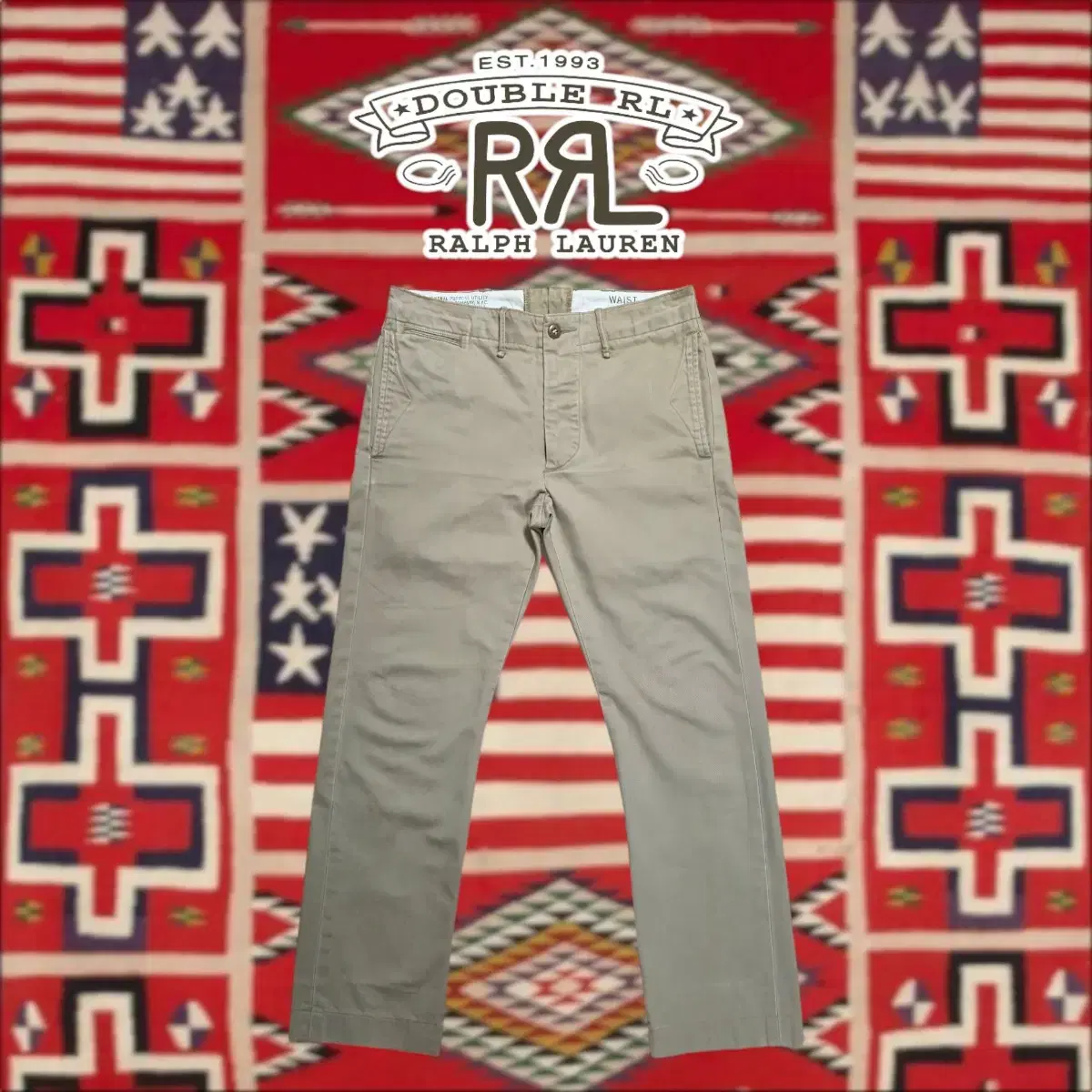 [29X30] RRL 더블알엘 오피서 치노 팬츠 카키
