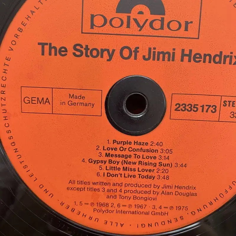 JIMI HENDRIX  LP / AA7086