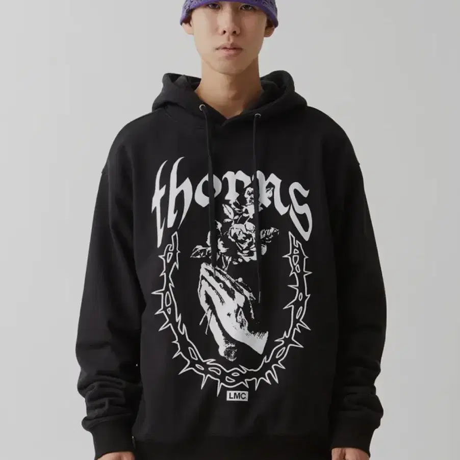 lmc thorns praying rose hoodie 엘엠씨 후드티