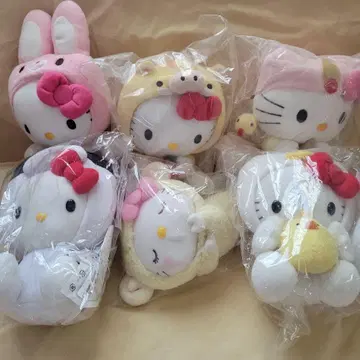 야쿠르트 헬로키티 띠별 키티 봉제 인형 6종 세트
