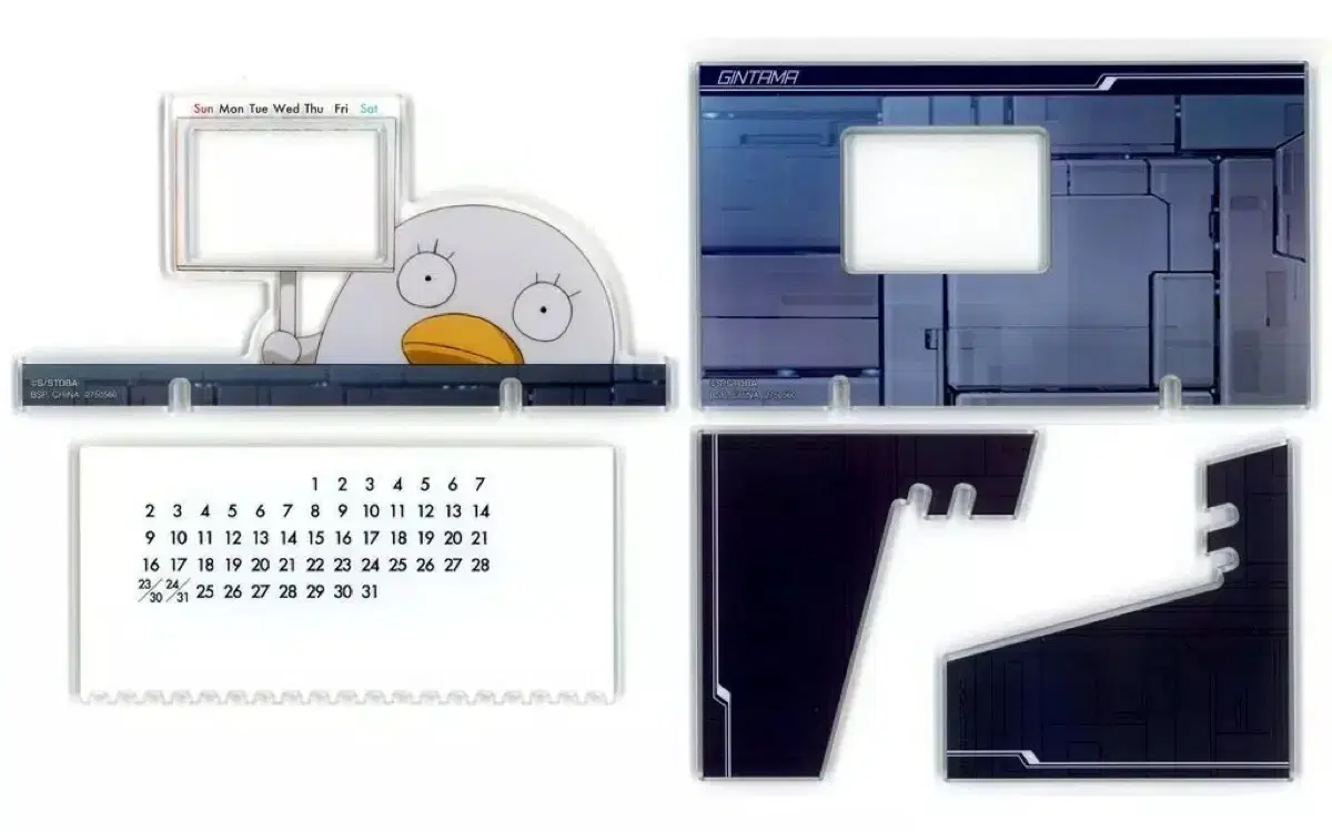 Gintama Gintoki Sadaharu Elizabeth acrylic Perpetual Calendar Goods