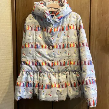 FAFA 컬러풀한 캐릭터 패턴 다운 코트