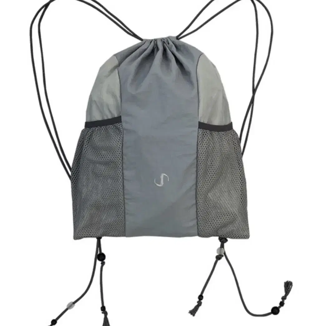 [OJOS]Mesh Pocket String Gym Sack / Grey