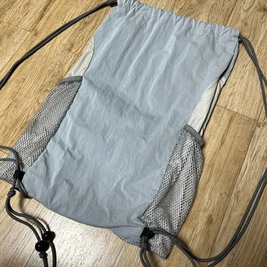 [OJOS]Mesh Pocket String Gym Sack / Grey