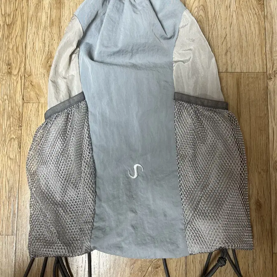 [OJOS]Mesh Pocket String Gym Sack / Grey