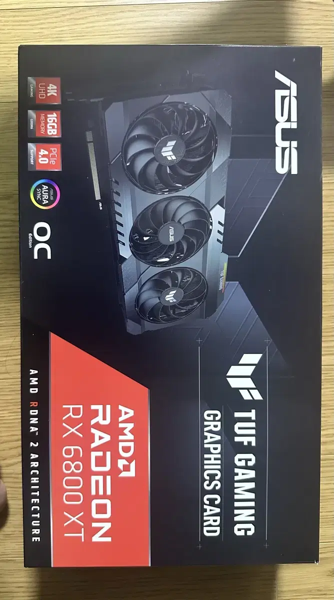 ASUS RX6800XT TUF 그래픽카드 판매합니다.